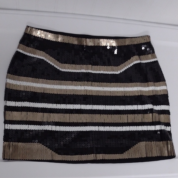 Express Dresses & Skirts - Express Black and Silver Sequin Pencil Mini Skirt Y2K, Rumba,Cocktail.